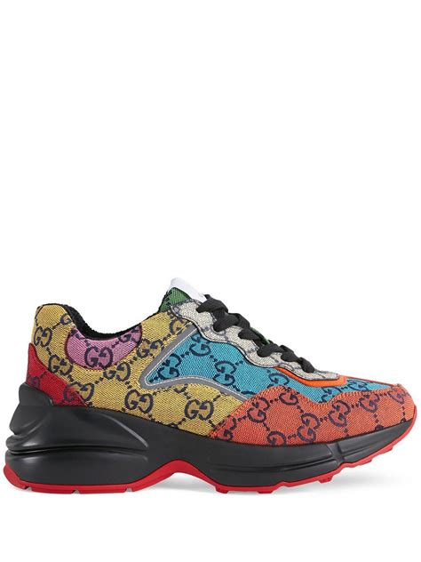 rhyton gg sneaker gucci|Gucci gg rhyton sneakers women's.